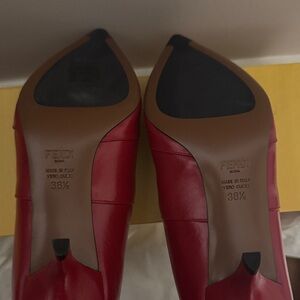 Fendi Red Ankle Boots